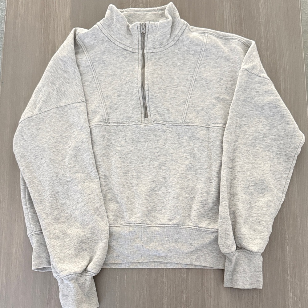 abercrombie kids Light Gray Half-Zip Sweater Pullover